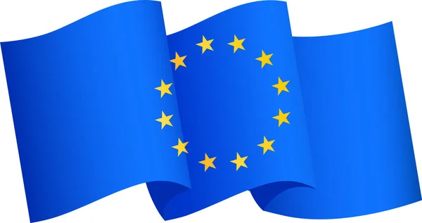 Onda Bandeira União Europeia Isolada Png Fundo Transparente —  Vetores de Stock
