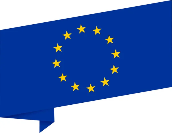 Európai Unió Zászló Hullám Elszigetelt Png Vagy Átlátható Háttér — Stock Vector