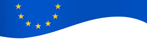 Хвиля Прапора Європейського Союзу Ізольована Пінгу Або Прозорому Фоні — стоковий вектор