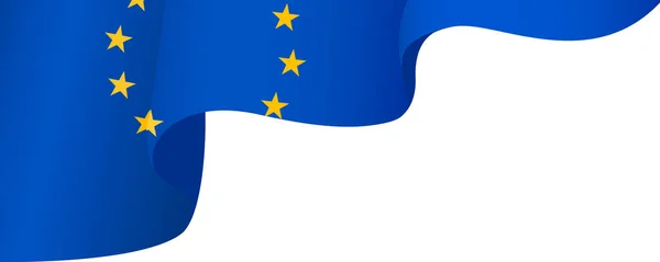 Fala Flagowa Unii Europejskiej Izolowana Png Lub Przejrzystym Tle — Wektor stockowy