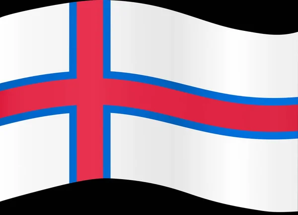 Faroe Adaları Bayrak Dalgası Png Veya Şeffaf Arkaplanda Izole Edildi — Stok Vektör