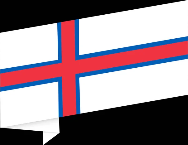Flaggenwelle Der Färöer Isoliert Auf Png Oder Transparentem Hintergrund — Stockvektor