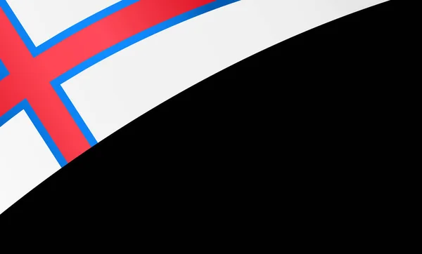 Хвиля Прапора Фарерських Островів Ізольована Пінгу Або Прозорому Фоні — стоковий вектор