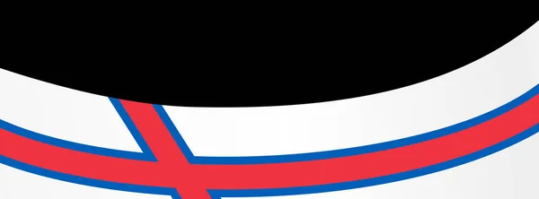 Vlajková Vlna Faerských Ostrovů Izolovaná Png Nebo Průhledném Pozadí — Stockový vektor