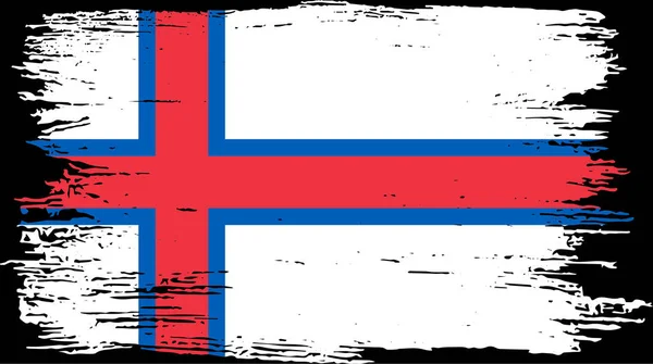 Прапор Фарерських Островів Мазками Виділеними Задньому Плані — стоковий вектор