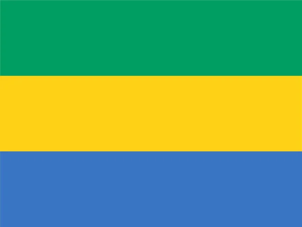 Gabon Vlaggengolf Geïsoleerd Png Transparante Achtergrond — Stockvector