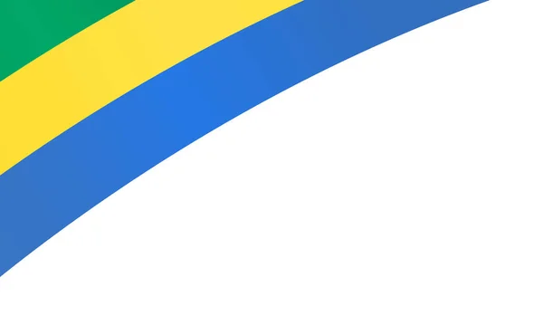 Gabon Zászló Hullám Elszigetelt Png Vagy Átlátszó Háttér — Stock Vector