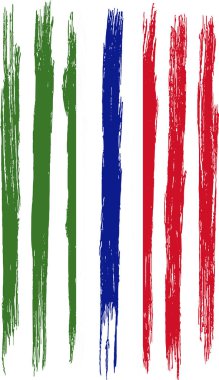 Fırça boyalı Gambiya bayrağı png arkaplanda izole edilmiş