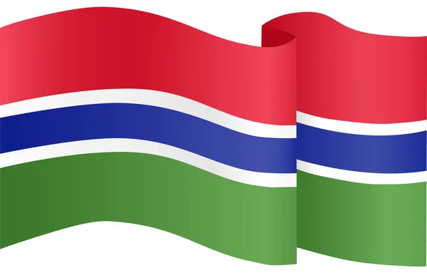 Gambia Vlaggengolf Geïsoleerd Png Transparante Achtergrond — Stockvector