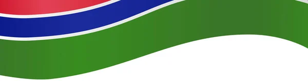 Κύμα Σημαίας Γκάμπια Απομονωμένο Png Διαφανές Φόντο — Διανυσματικό Αρχείο