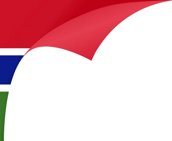 Gambie Vlajka Vlna Izolované Png Nebo Průhledné Pozadí — Stockový vektor