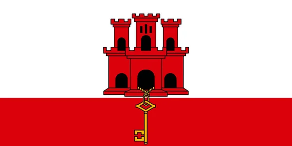 Волна Флага Гибралтара Изолирована Png Прозрачном Фоне — стоковый вектор