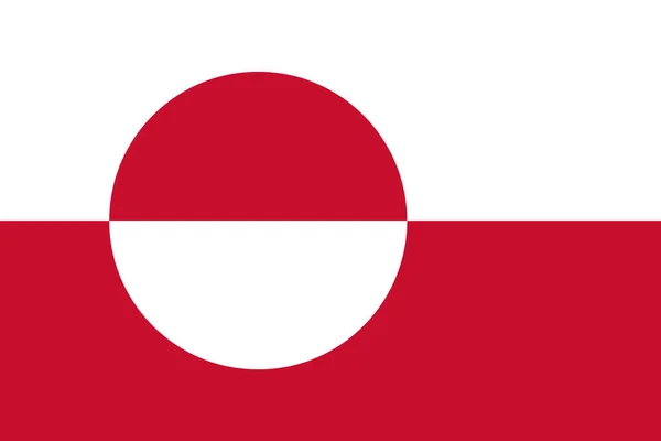 Die Grönländische Flagge Weht Isoliert Auf Png Oder Transparentem Hintergrund — Stockvektor