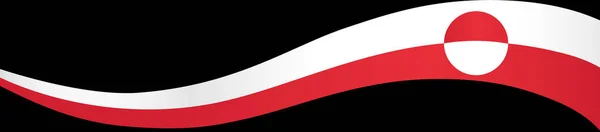 Onda Bandera Groenlandia Aislada Sobre Fondo Png Transparente — Vector de stock