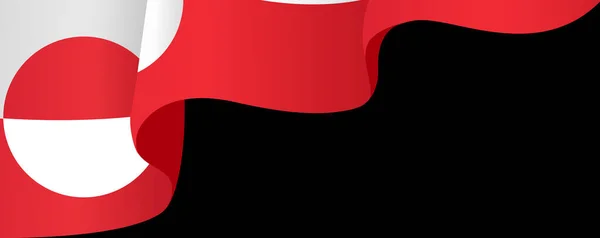 Grónská Vlajková Vlna Izolovaná Png Nebo Průhledném Pozadí — Stockový vektor