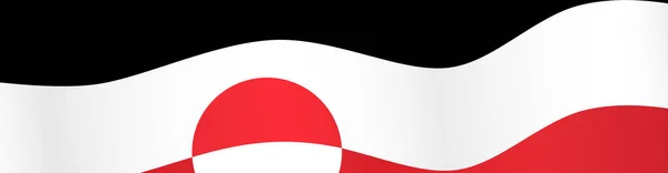 Onda Bandera Groenlandia Aislada Sobre Fondo Png Transparente — Archivo Imágenes Vectoriales