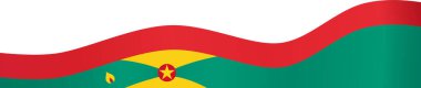 Grenada bayrak dalgası png veya şeffaf arkaplanda izole edildi