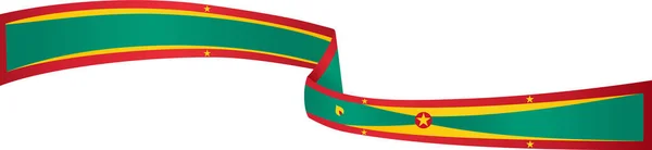 Grenada Flagge Welle Isoliert Auf Png Oder Transparentem Hintergrund — Stockvektor