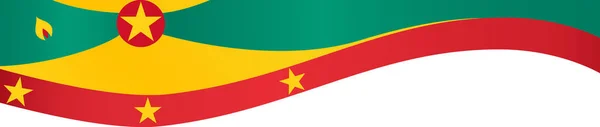 Grenada Bayrak Dalgası Png Veya Şeffaf Arkaplanda Izole Edildi — Stok Vektör