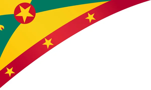 Grenada Bayrak Dalgası Png Veya Şeffaf Arkaplanda Izole Edildi — Stok Vektör