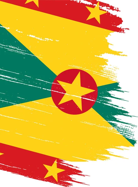 Прапор Гренади Фарбою Пенг Ізольованим Задньому Плані — стоковий вектор