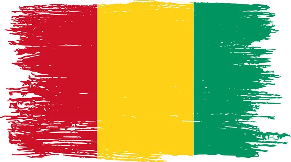 Σημαία Γουινέας Βαφή Υφή Πινέλου Απομονωμένη Φόντο Png — Διανυσματικό Αρχείο