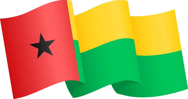 在Png或透明背景上孤立的几内亚比绍国旗波 — 图库矢量图片