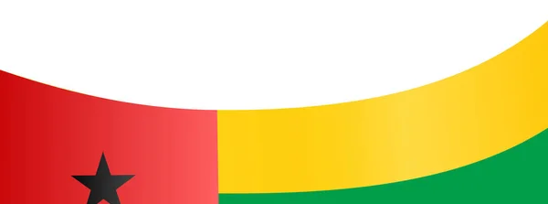 Хвиля Прапора Гвінеї Бісау Ізольована Пінгу Або Прозорому Тлі — стоковий вектор