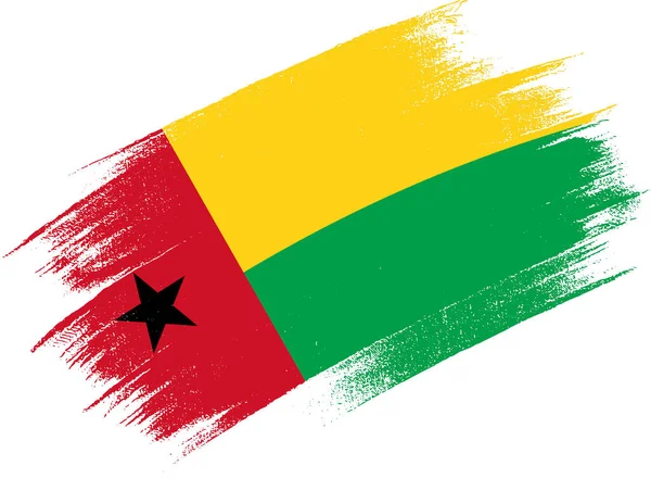 Прапор Гвінеї Бісау Мазками Виділеними Задньому Плані — стоковий вектор