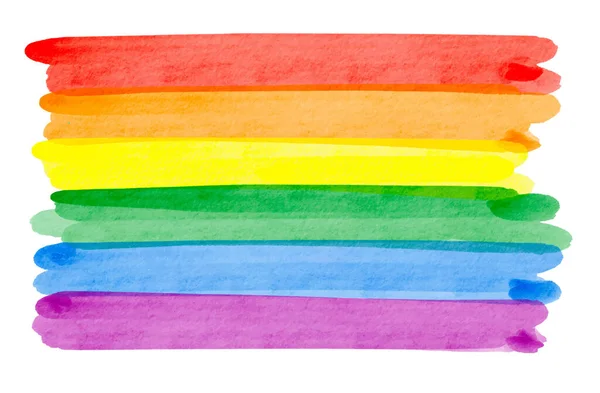 Regnbågsflagga Akvarell Bakgrund Hbtq Pride Månad Textur Koncept Vektor — Stock vektor