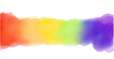 Gökkuşağı bayrağı suluboya arka plan. LGBT Onur Ay dokusu konsepti. vektör