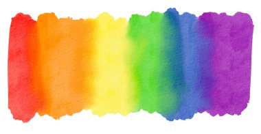 Rainbow  flag watercolor background.LGBT  Pride month texture concept. vector clipart