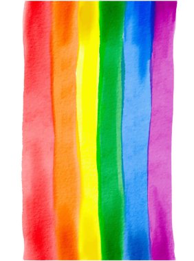 Gökkuşağı bayrağı suluboya arka plan. LGBT Onur Ay dokusu konsepti. vektör