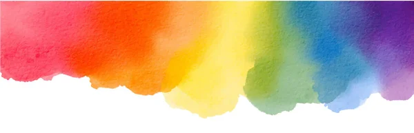 Rainbow Flag Watercolor Background Lgbt Orgulho Mês Textura Conceito Vetor — Vetor de Stock