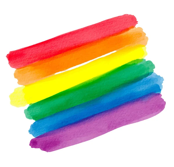 Rainbow Σημαία Υδατογραφία Φόντο Λοατ Pride Μήνα Έννοια Υφή Διάνυσμα — Διανυσματικό Αρχείο