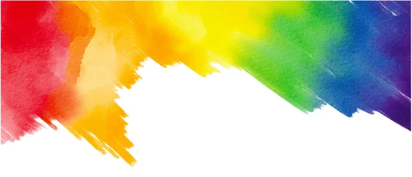Regenboog Vlag Aquarel Achtergrond Lgbt Trotse Maand Textuur Concept Vector — Stockvector