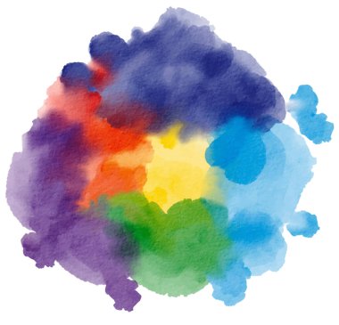 Gökkuşağı bayrağı suluboya arka plan. LGBT Onur Ay dokusu konsepti. vektör