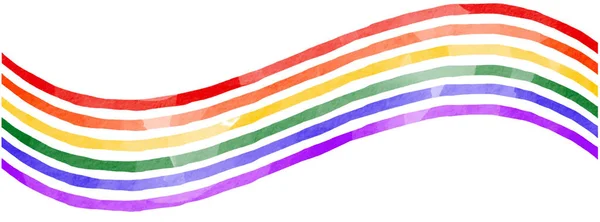 Rainbow Flag Watercolor Background Lgbt Orgulho Mês Textura Conceito Vetor — Vetor de Stock