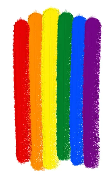 Regenboog Olieverf Borstel Stijl Aquarel Achtergrond Lgbt Pride Maand Aquarel — Stockvector