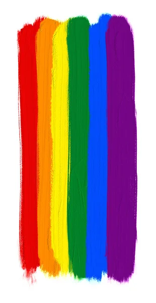 Ουράνιο Τόξο Λάδι Χρώμα Βούρτσα Στυλ Ακουαρέλα Φόντο Λοατ Pride — Διανυσματικό Αρχείο