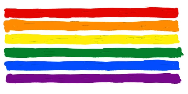 Regnbåge Olja Färg Borste Stil Akvarell Bakgrund Hbtq Pride Månad — Stock vektor