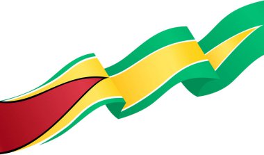 Guyana bayrak dalgası png veya şeffaf arkaplanda izole edildi