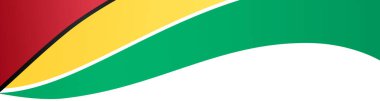 Guyana bayrak dalgası png veya şeffaf arkaplanda izole edildi