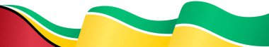 Guyana bayrak dalgası png veya şeffaf arkaplanda izole edildi