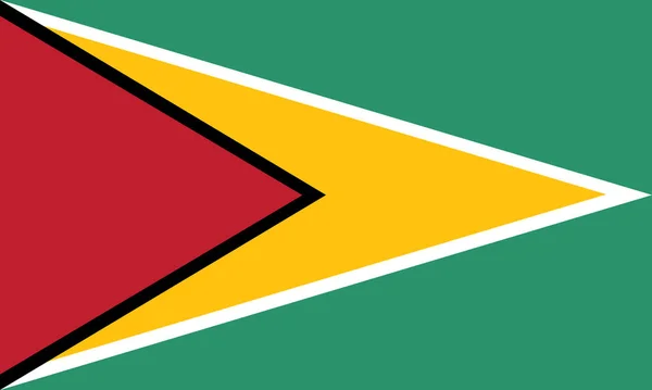 Guyana Flag Wave Isolated Png Transparent Background — Stock Vector