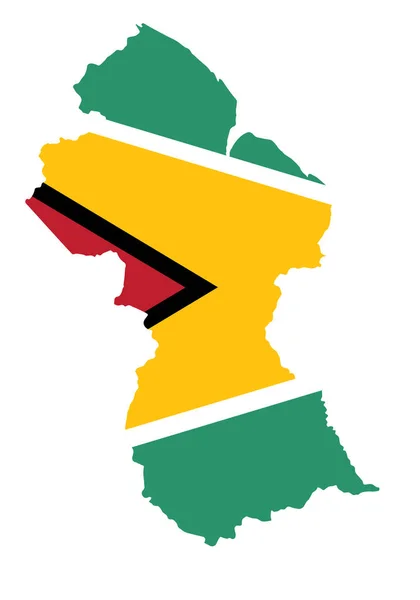Şeffaf Arkaplanda Guyana Bayrağı — Stok Vektör