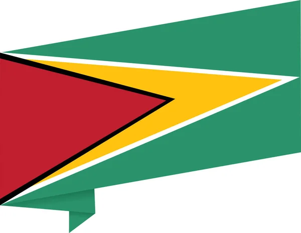 Guyana Vlajka Vlna Izolované Png Nebo Průhledné Pozadí — Stockový vektor