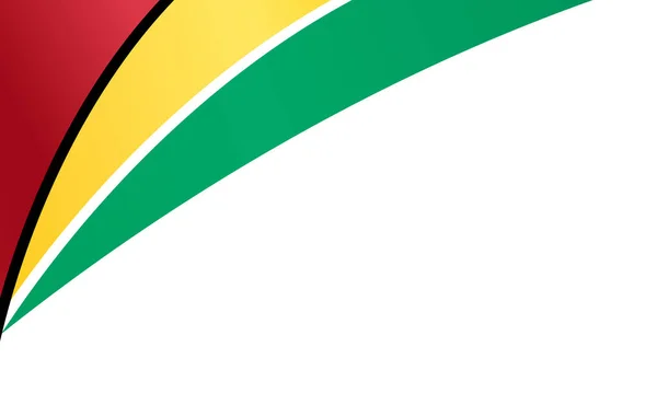 Fala Flagi Gujany Odizolowana Png Lub Przejrzystym Tle — Wektor stockowy