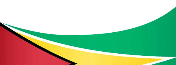 Guyana Zászló Hullám Elszigetelt Png Vagy Átlátszó Háttér — Stock Vector