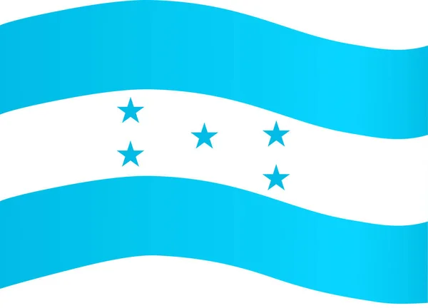 Honduras Zászló Hullám Elszigetelt Png Vagy Átlátszó Háttér — Stock Vector